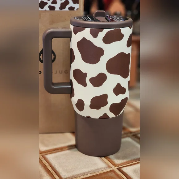 NEW IN BOX HydroJug HOWDY Cow Print Traveler 20oz LIMITED EDITION - Picture 3 of 7